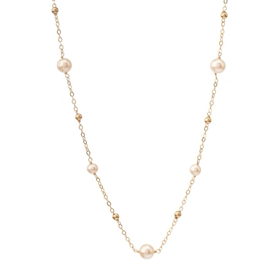 Blossom Pearl Necklace | 18k Gold Plated