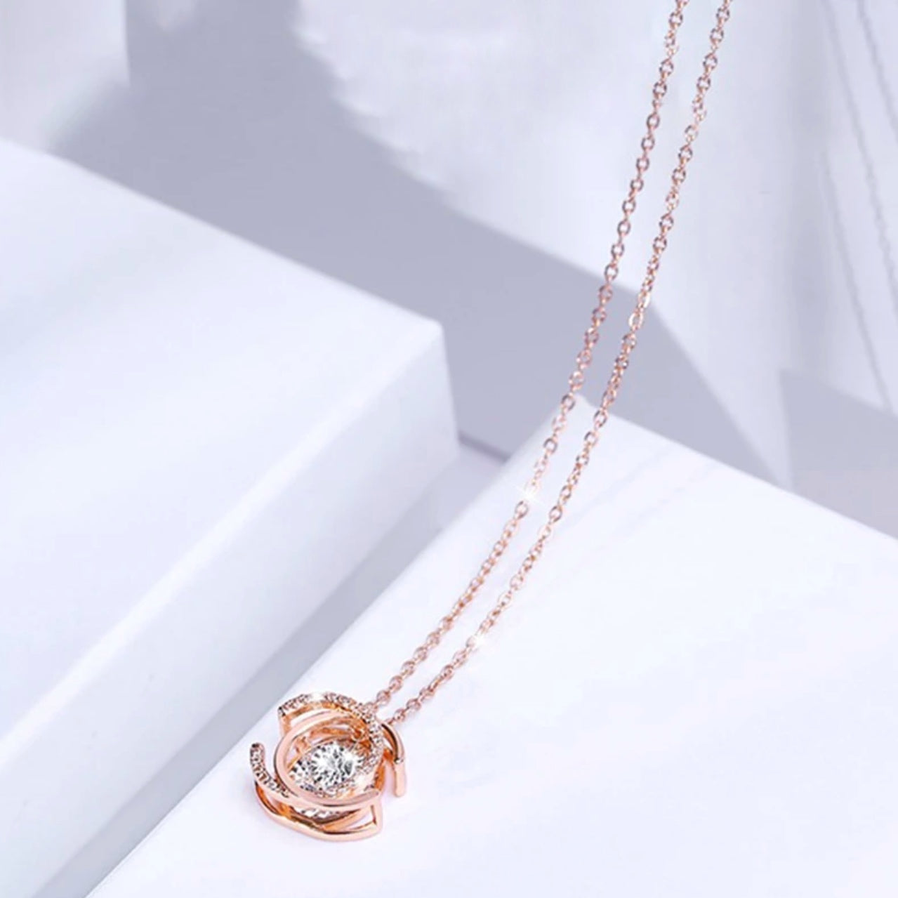 Triangulum Necklace | 18k Rose Gold Plated