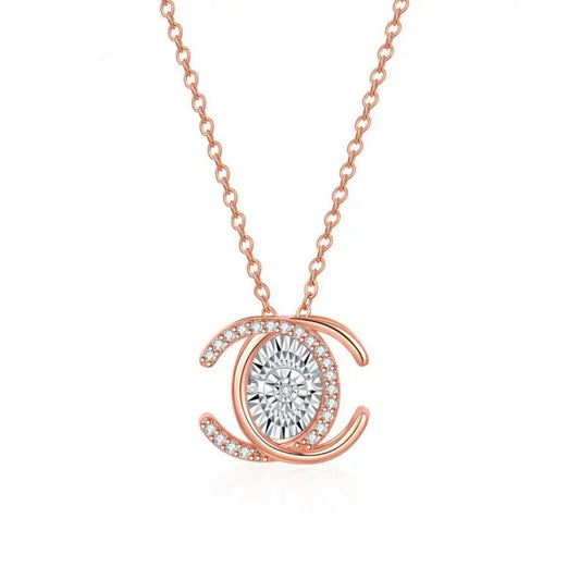 Triangulum Necklace | 18k Rose Gold Plated