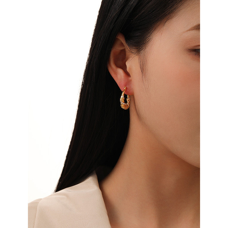 Tarandus Earrings | 18k Rose Gold Plated