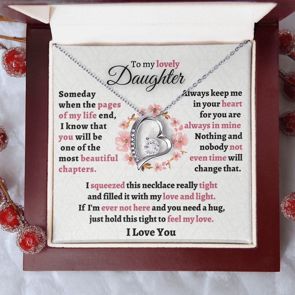 [ ALMOST SOLD OUT] To My Precious Daughter - Love Heart Necklace