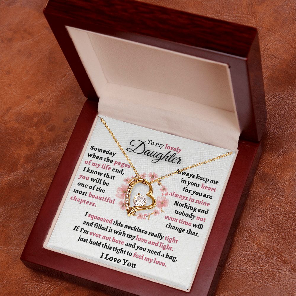 [ ALMOST SOLD OUT] To My Precious Daughter - Love Heart Necklace