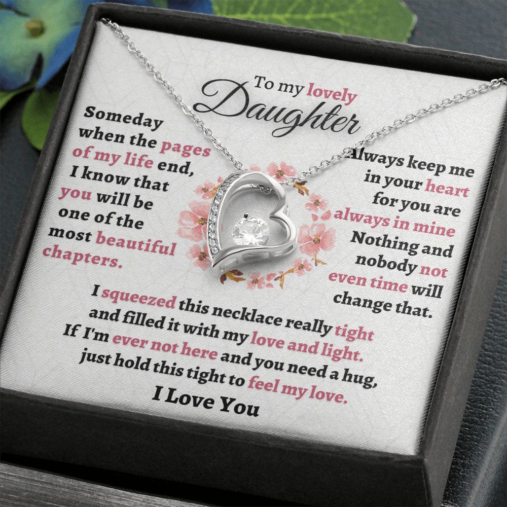 [ ALMOST SOLD OUT] To My Precious Daughter - Love Heart Necklace